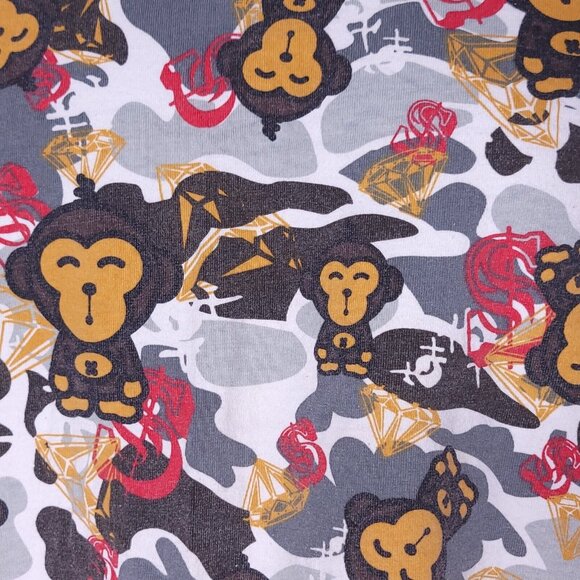 Vintage 90s Urban Ice 2XL Graphic Tee Monkey Print Camo Hip Hop USA - Picture 3 of 6